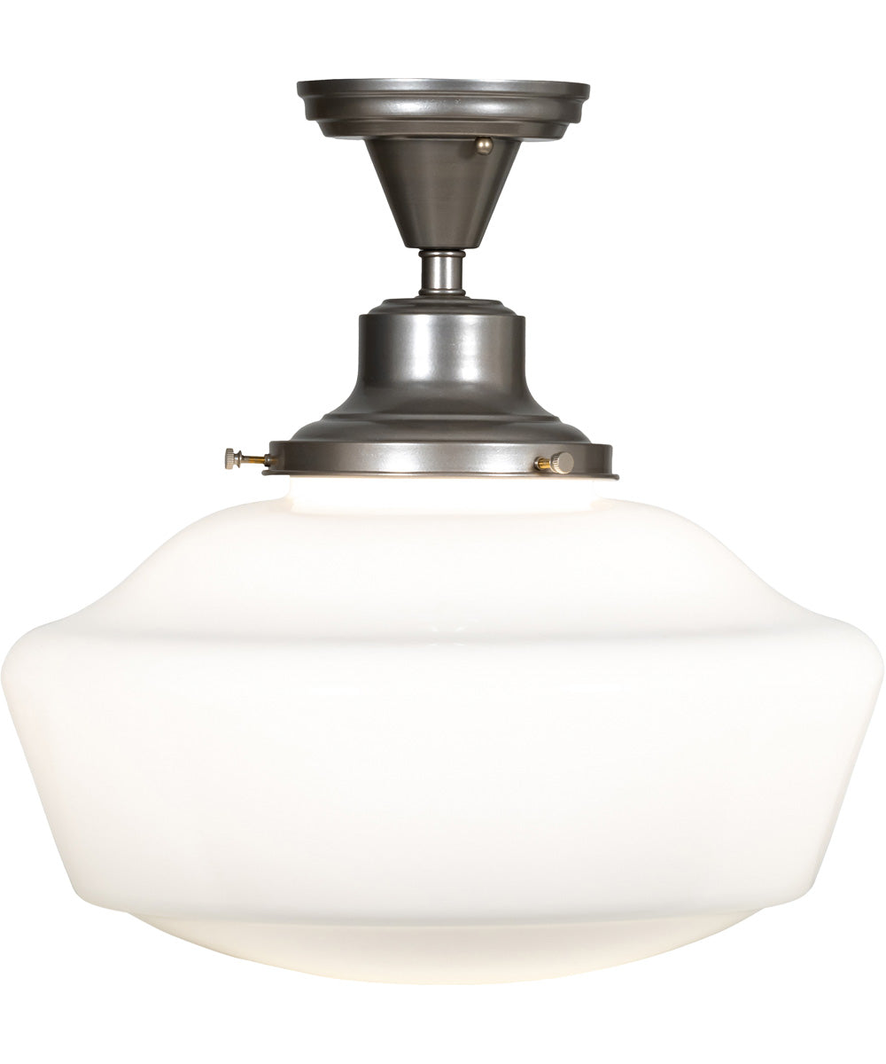 16" Wide Revival Schoolhouse Traditional Globe Semi-Flushmount