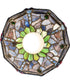 7" Wide Tiffany Hanginghead Dragonfly Flushmount Light