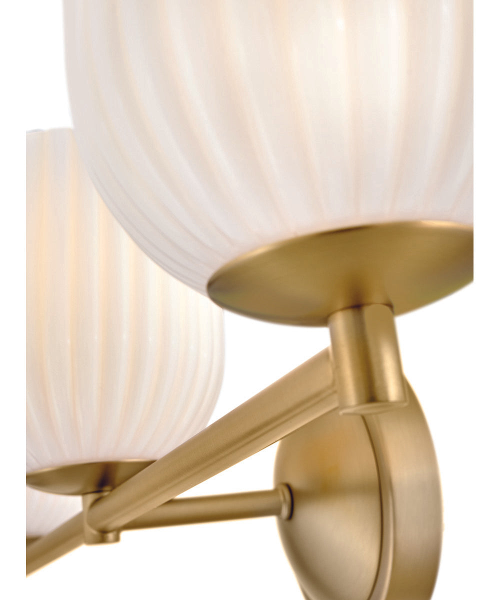 Ava 3-Light Medium Three Light Vanity in Lacquered Brass