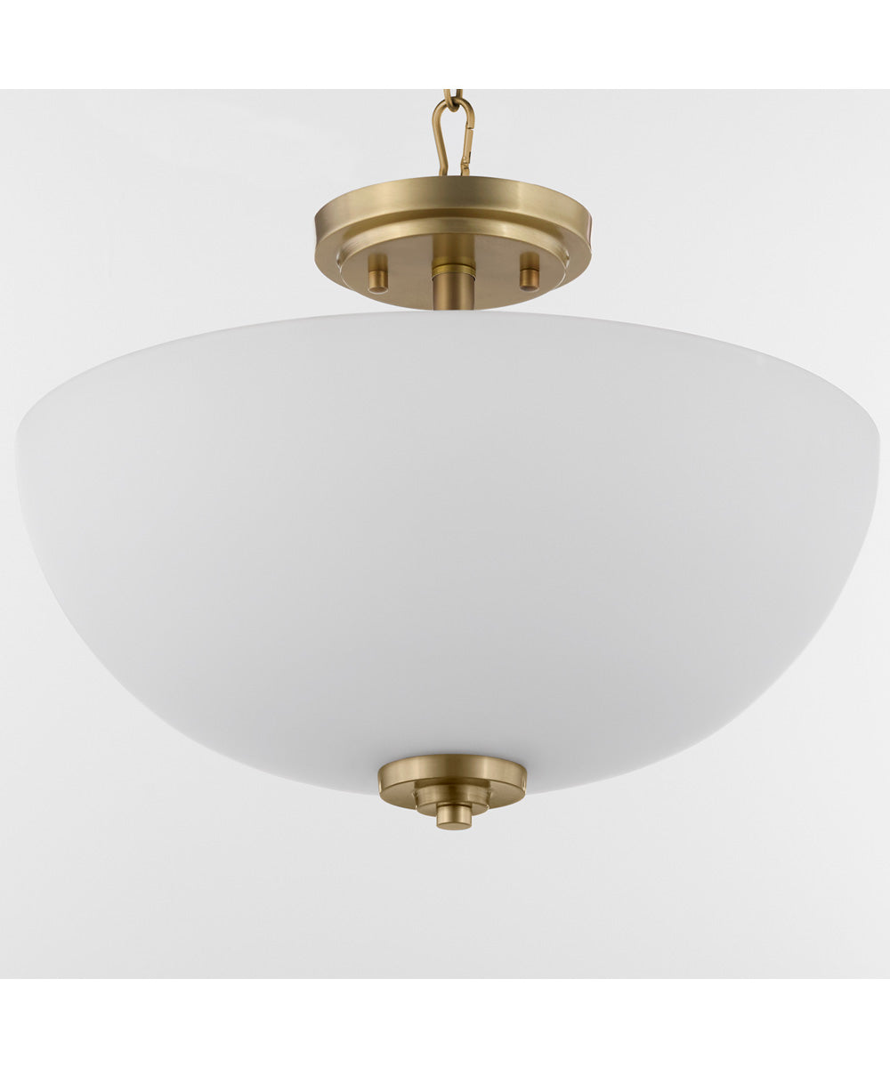 Adams 3-light Dual Mount Light Fixture Aged Brass