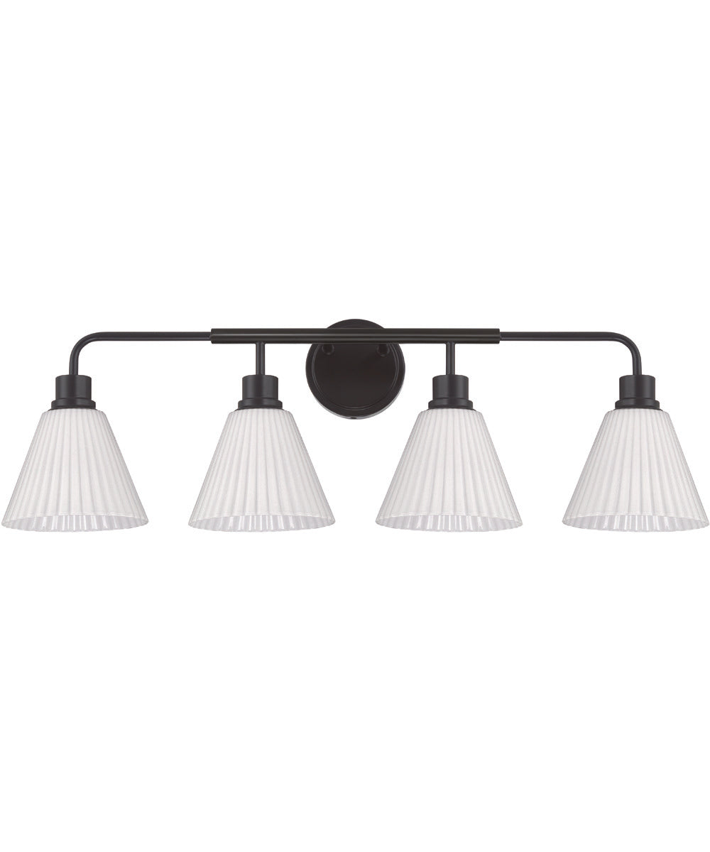 Pleated II 4-Light Lighting Flat Black