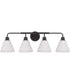 Pleated II 4-Light Lighting Flat Black