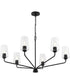 Celino 6-Light Large Chandelier Black