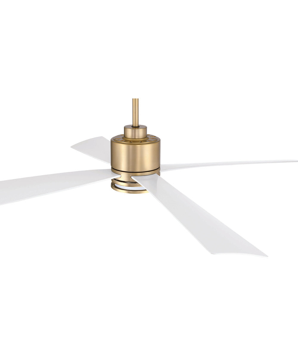 Rhett 52" 4-Blade Indoor/Outdoor Ceiling Fan Damp Rated 1-Light Fan Satin Brass