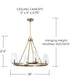 Aaron 4-Light Chandelier Aged Brass