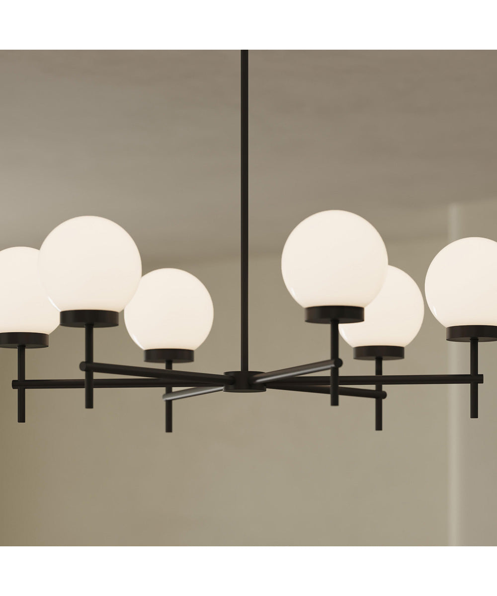Rigsby 6-Light Medium Chandelier Matte Black
