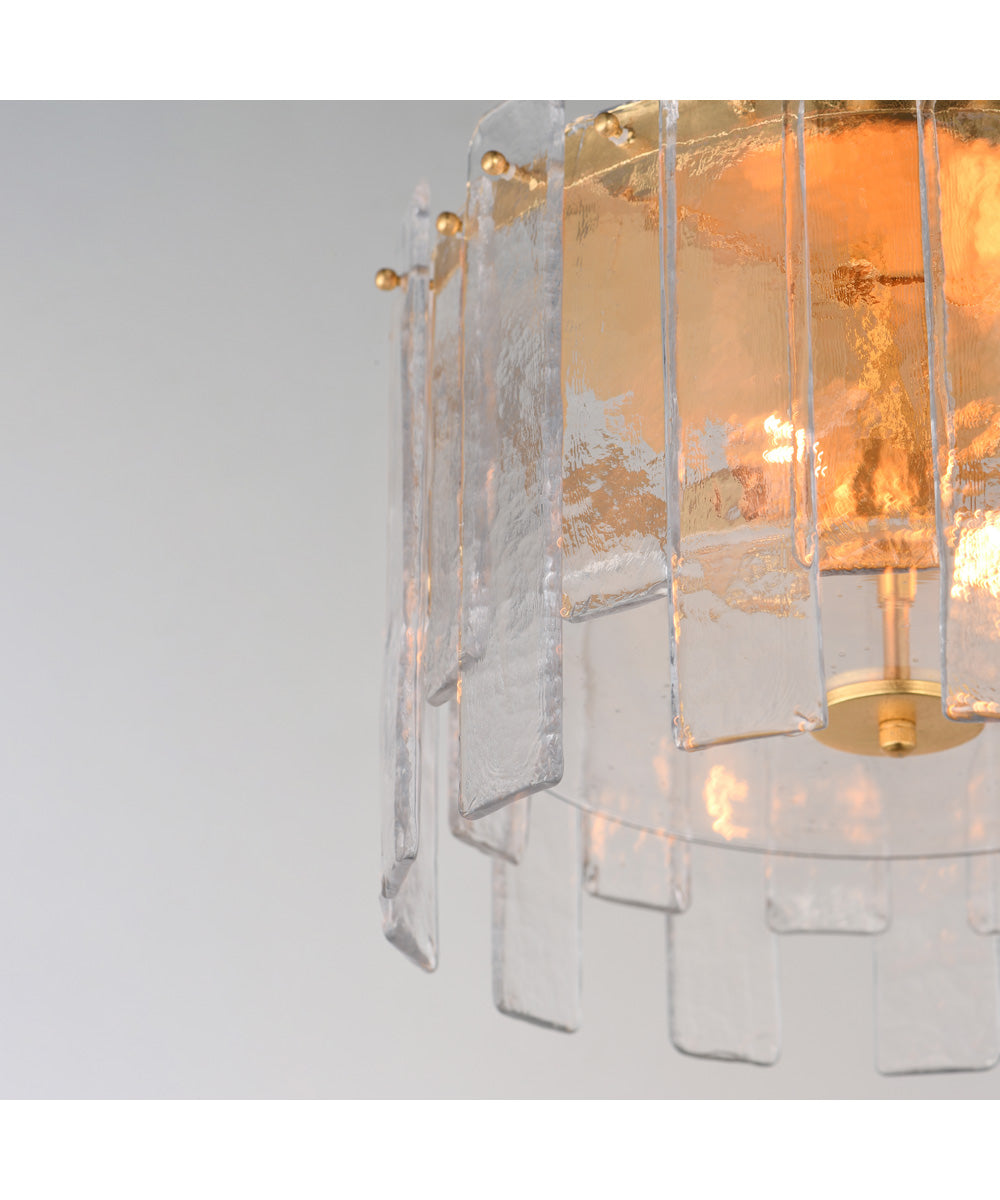 Warren 2-Light Flush Mount Gold Leaf