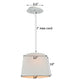 14" W 2 Light Pendant White Linen Shade with Diffuser, White Cord