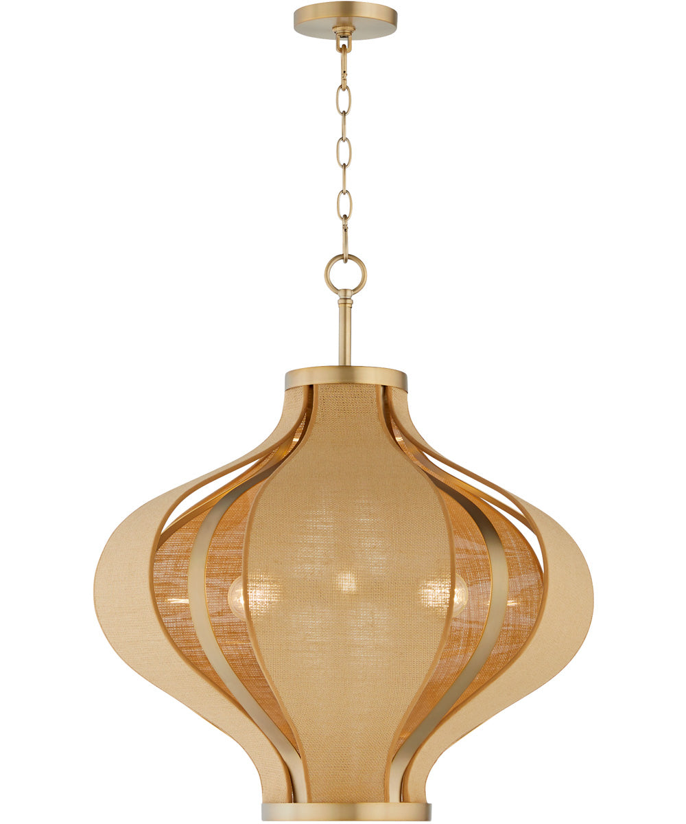 Monroe 3-light Pendant Aged Brass