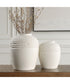 Luna Ridge White Ceramic Vases Set of 2