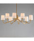 Durham 8-Light Chandelier Natural Aged Brass