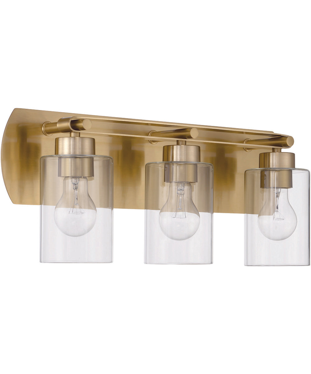 Hendrix 3-Light Lighting Satin Brass