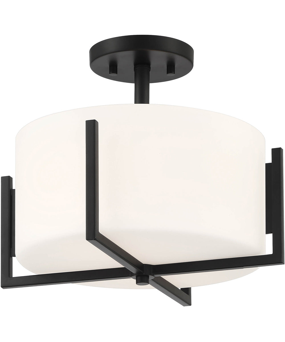 Cambria 2 Light Semi Flush Matte Black