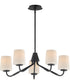 Durham 5-Light Chandelier Black