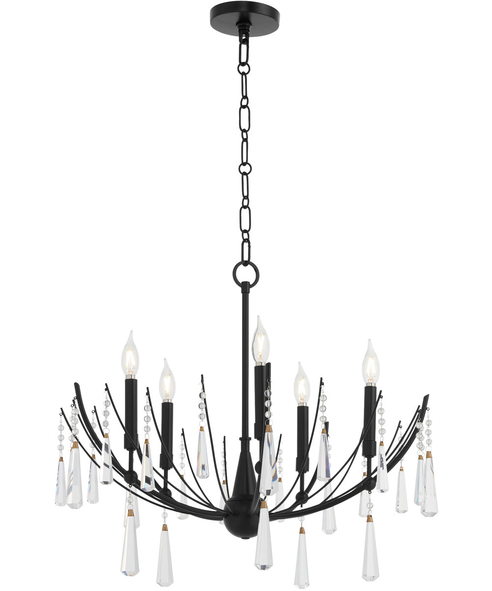 Eloise 5-light Chandelier Matte Black