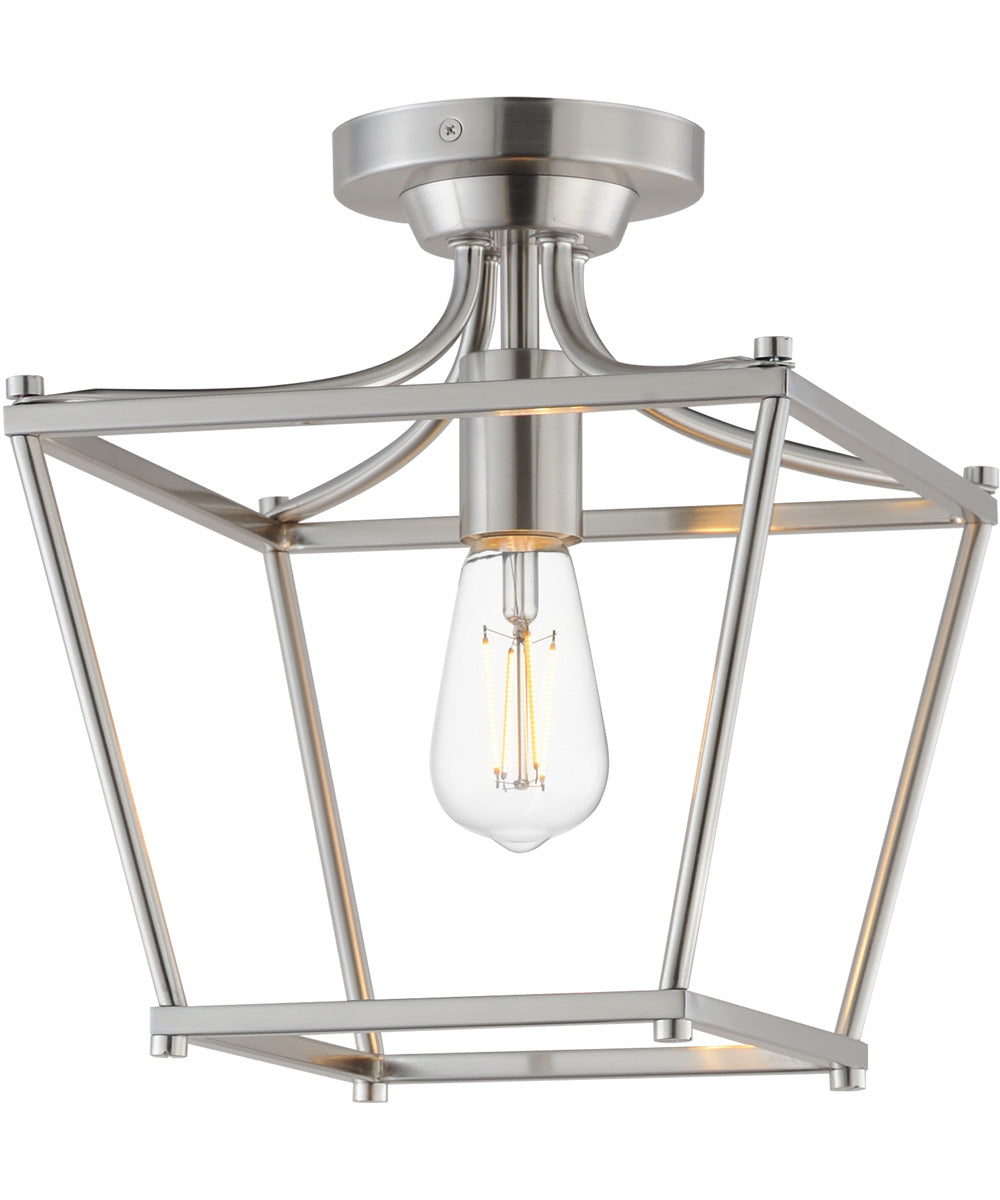Clifton Single Pendant / Semi-Flush Satin Nickel