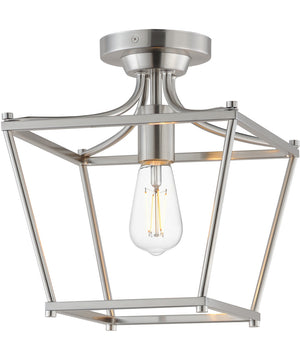 Clifton Single Pendant / Semi-Flush Satin Nickel