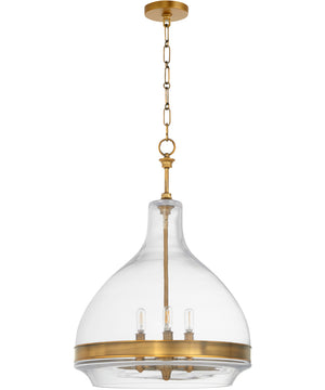 Tilbrook 3-light Pendant Brushed Brass