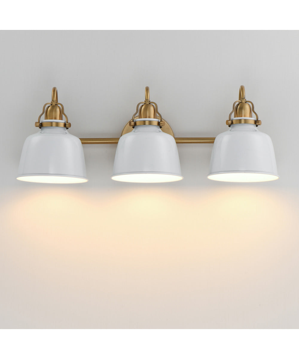 Hollis 3-Light Sconce Natural Aged Brass