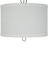 14"W Light Pendant Brushed Nickel Finish with Oatmeal Linen Shade