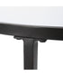 Accent Furniture with Tempered Glass and Mirror Satin Black