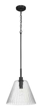 Pleated 1-Light Lighting Flat Black