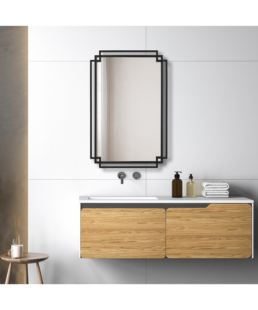 22x34" Wall Mirror in Matte Black