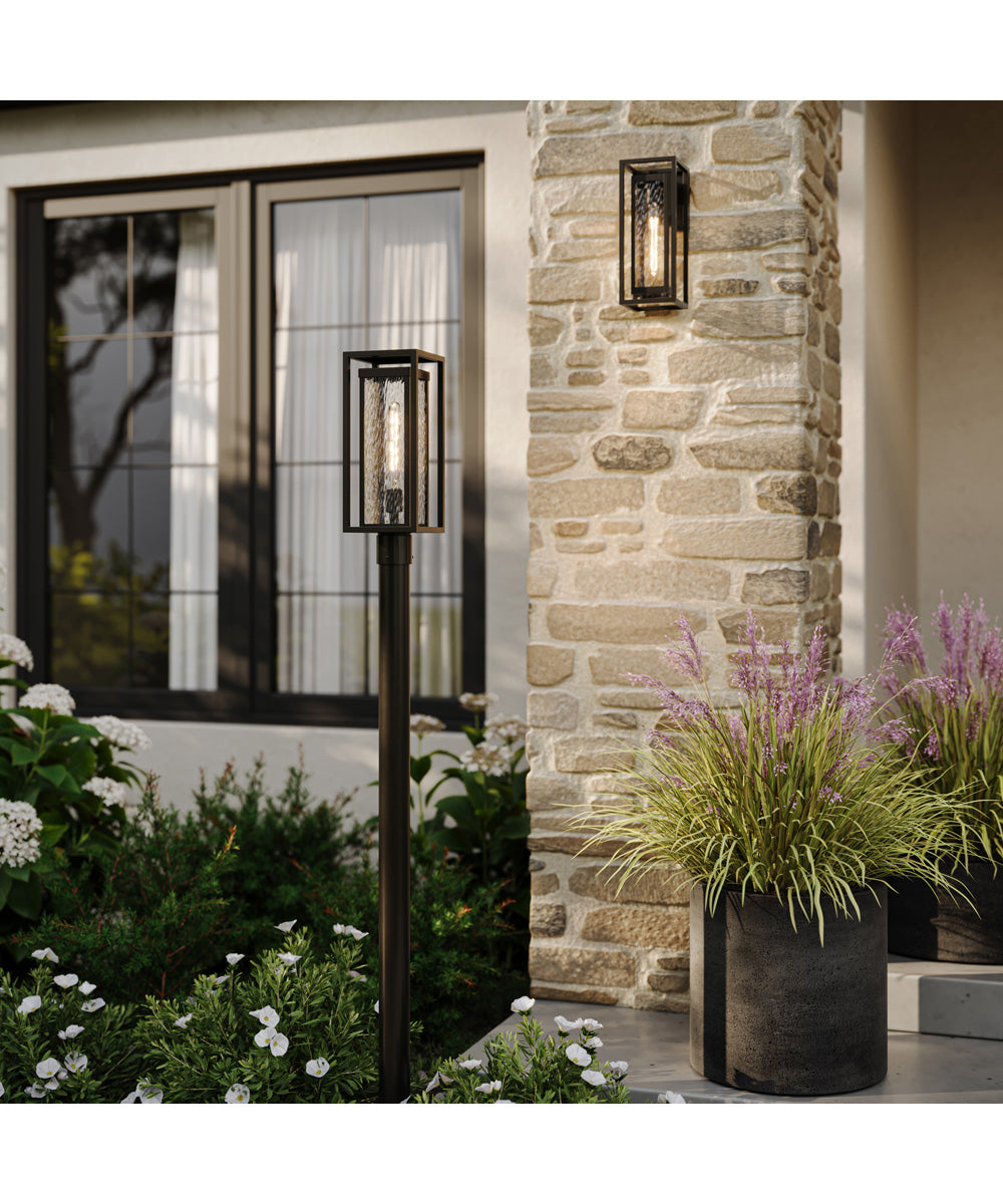Shaw 19 Inch 1 Light Outdoor Post Light with Clear Glass Antique Bronze
