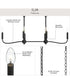Ilia 6-Light Island Chandelier Matte Black