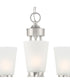 Malone 3 Light Chandelier Brushed Nickel