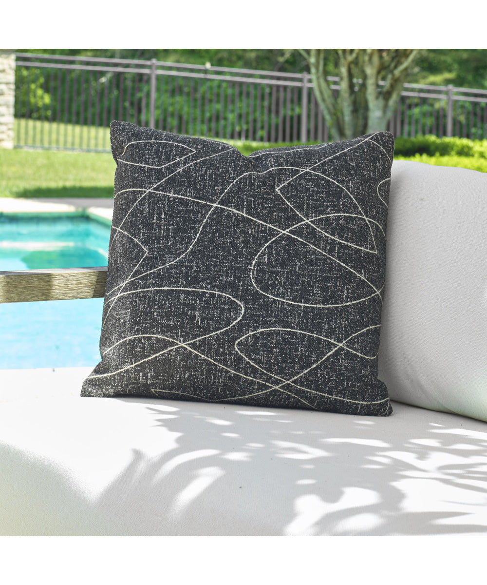 Loopy Loop Outdoor Onyx Pillow