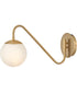 Dottie 1-Light Small Single Light Sconce in Lacquered Brass
