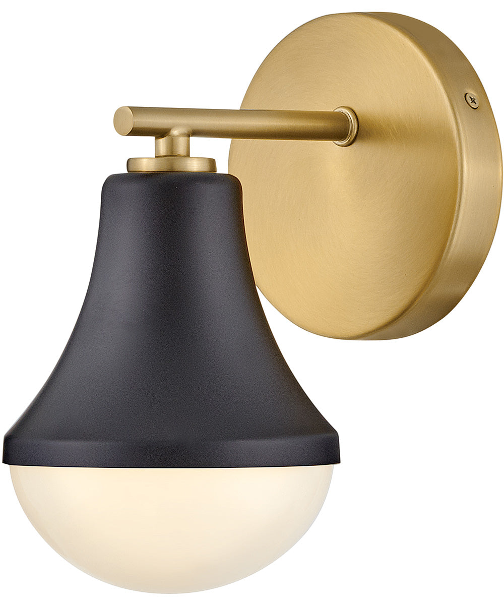 Haddie 1-Light Small Single Light Vanity in Black