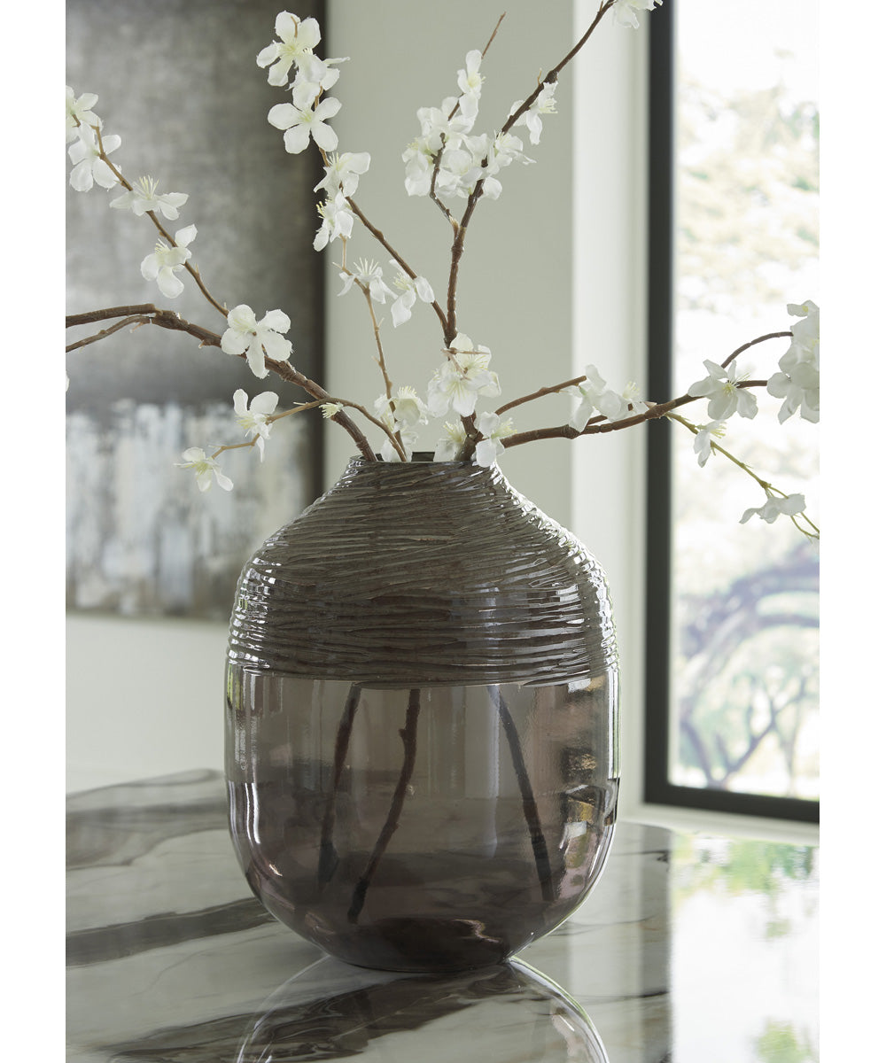Harpwick Vase Iridescent Gray