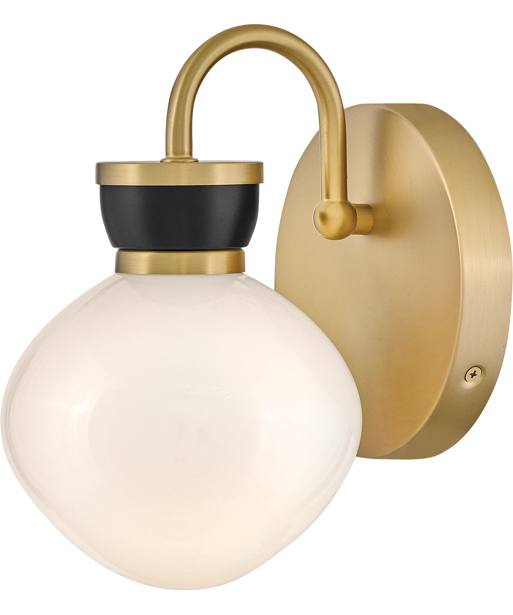 Lucy 1-Light Small Single Light Sconce in Lacquered Brass
