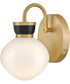 Lucy 1-Light Small Single Light Sconce in Lacquered Brass