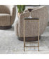 Ovard Antiqued Gold Accent Table