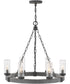 Sawyer 6-Light Medium Outdoor Single Tier in Aged Zinc