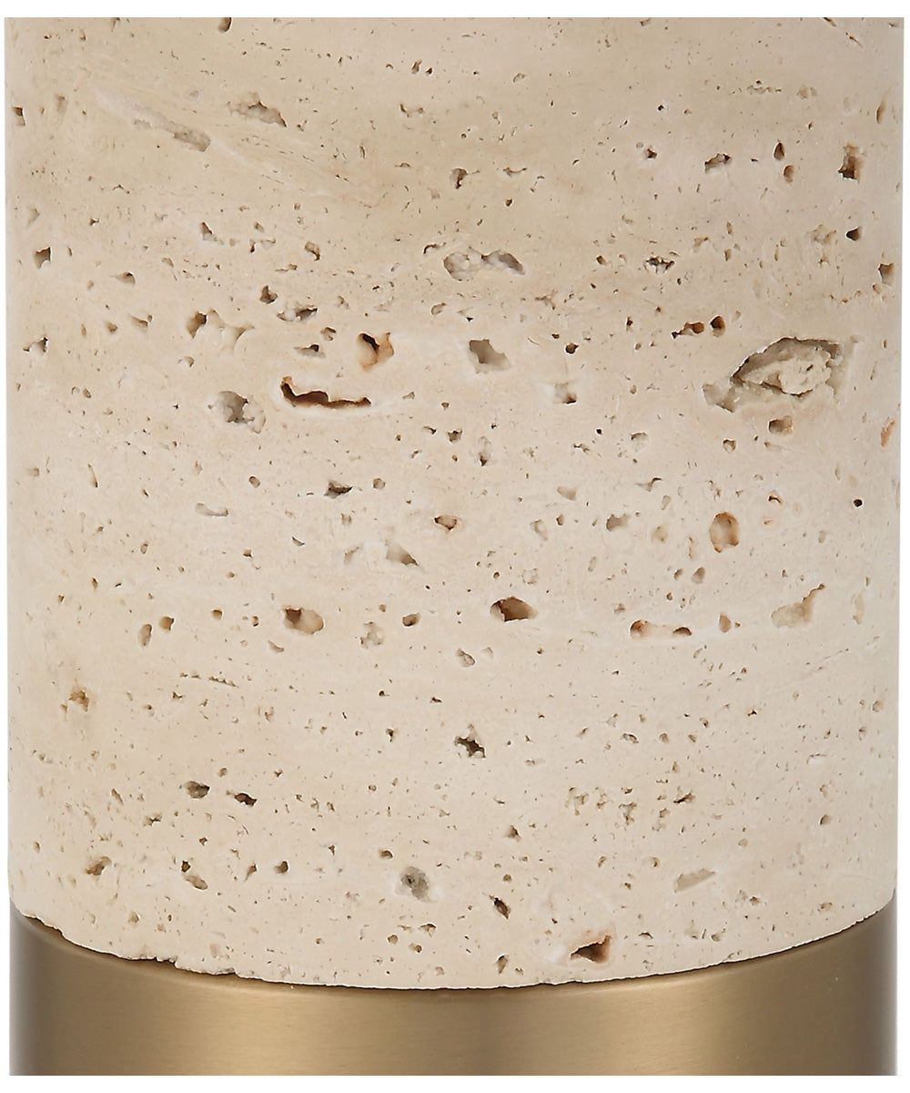 Gravitas Elegant Brass & Stone Lamp