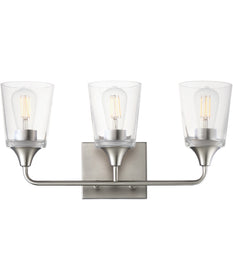 Hudson 3-Light Bath Vanity Satin Nickel