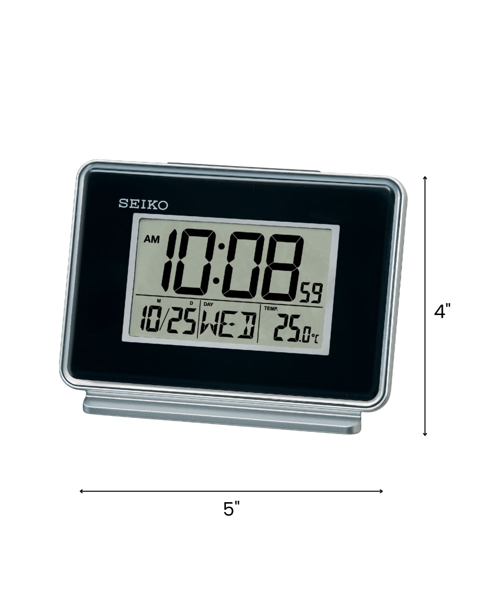 Digital Bedside Alarm Clock with Dual Alarms, Calendar, Thermometer, and Dial Light