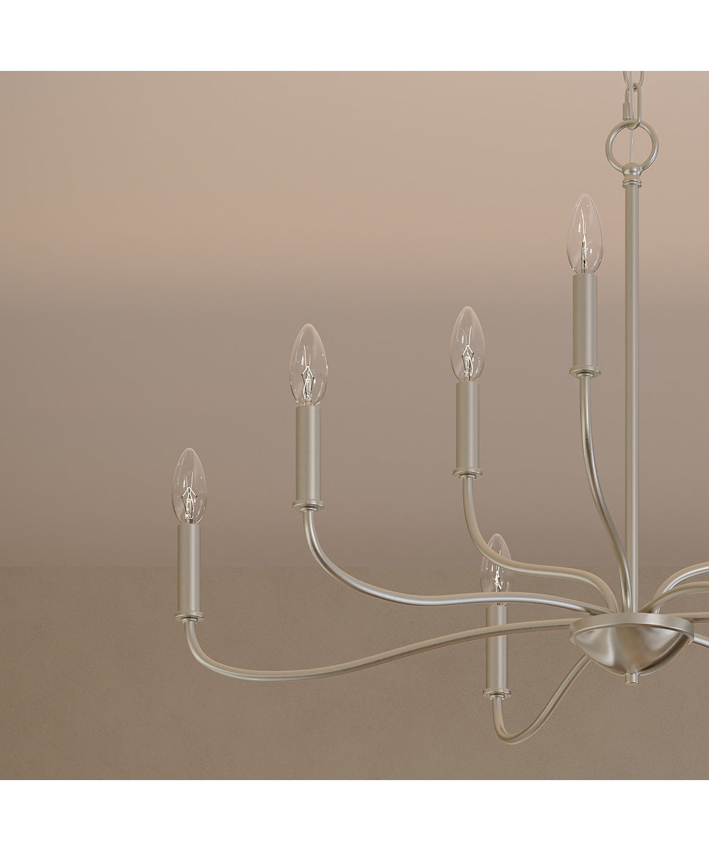 Ilia 9-Light Two-Tier Chandelier Brushed Nickel