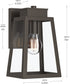 Hedry Small Outdoor Wall Lantern with Clear Glass Panels Antique Bronze