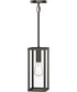 Ryle 1-Light Outdoor Pendant Light with Clear Glass Panels Antique Bronze
