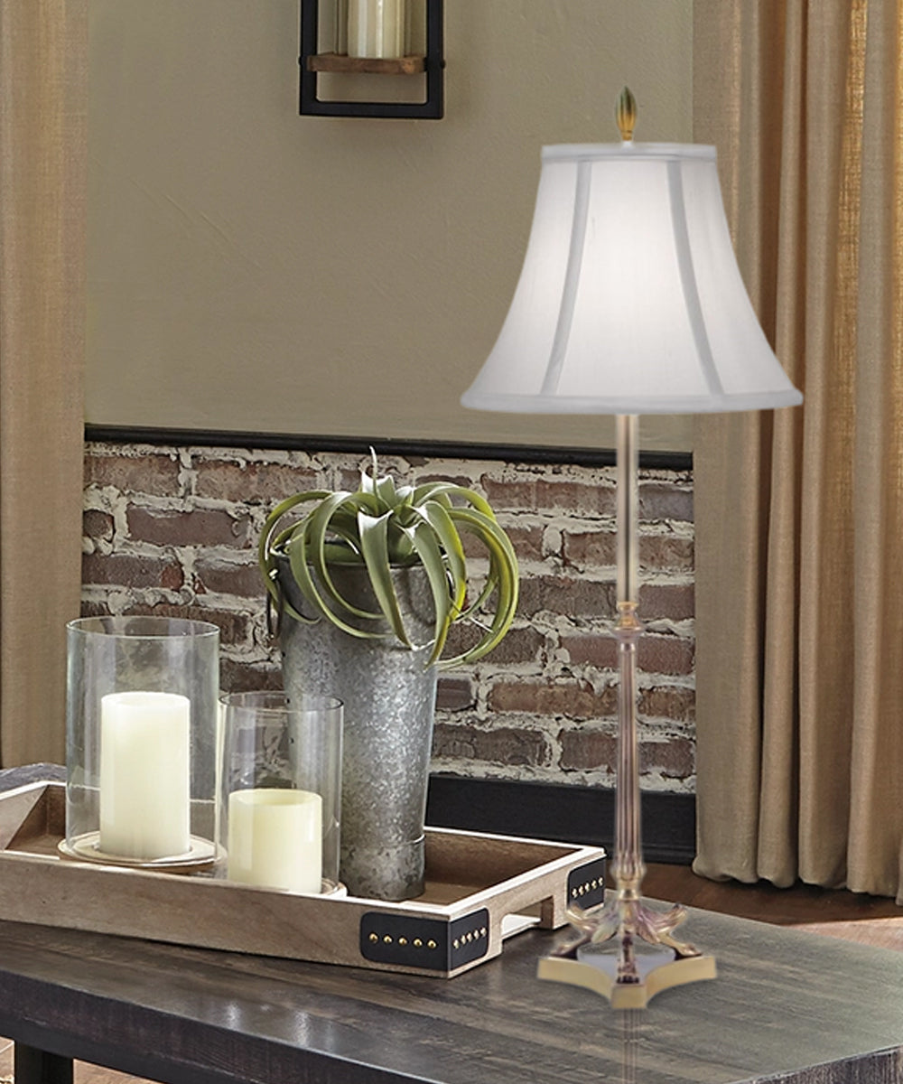 26"H Artisan Brass Signature by Stiffel Buffet Lamp, On/Off