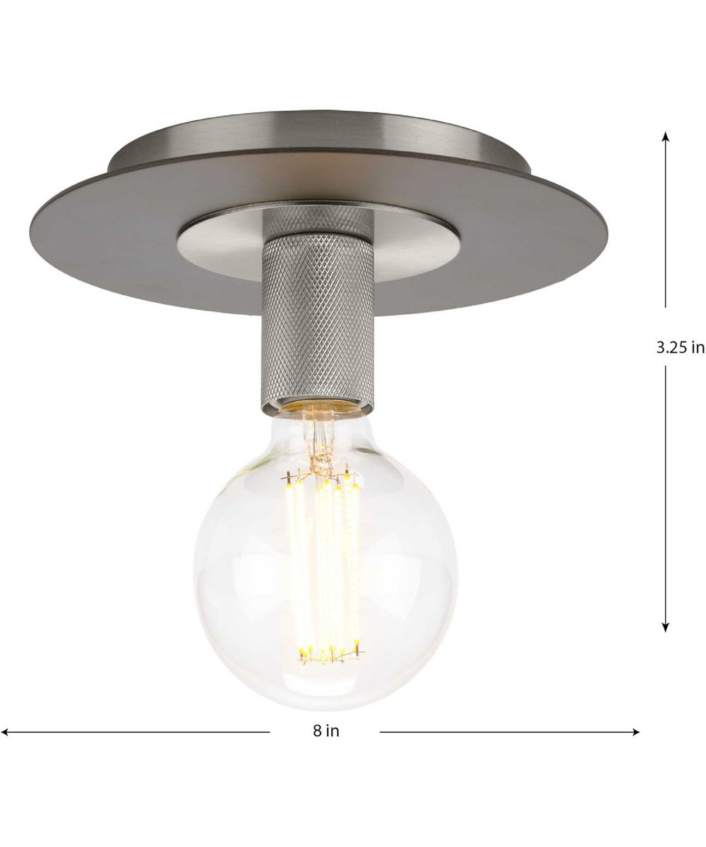 Trimble 1-Light 8" Flush Mount Brushed Nickel