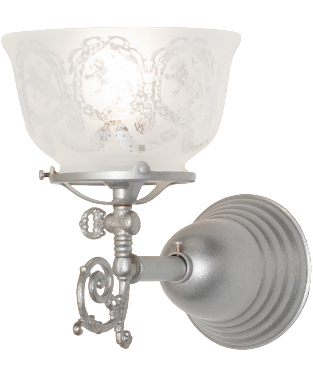 7" Wide Gas & Electric Wreath & Garland Wall Sconce