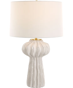 Wrenley Ridged White Table Lamp