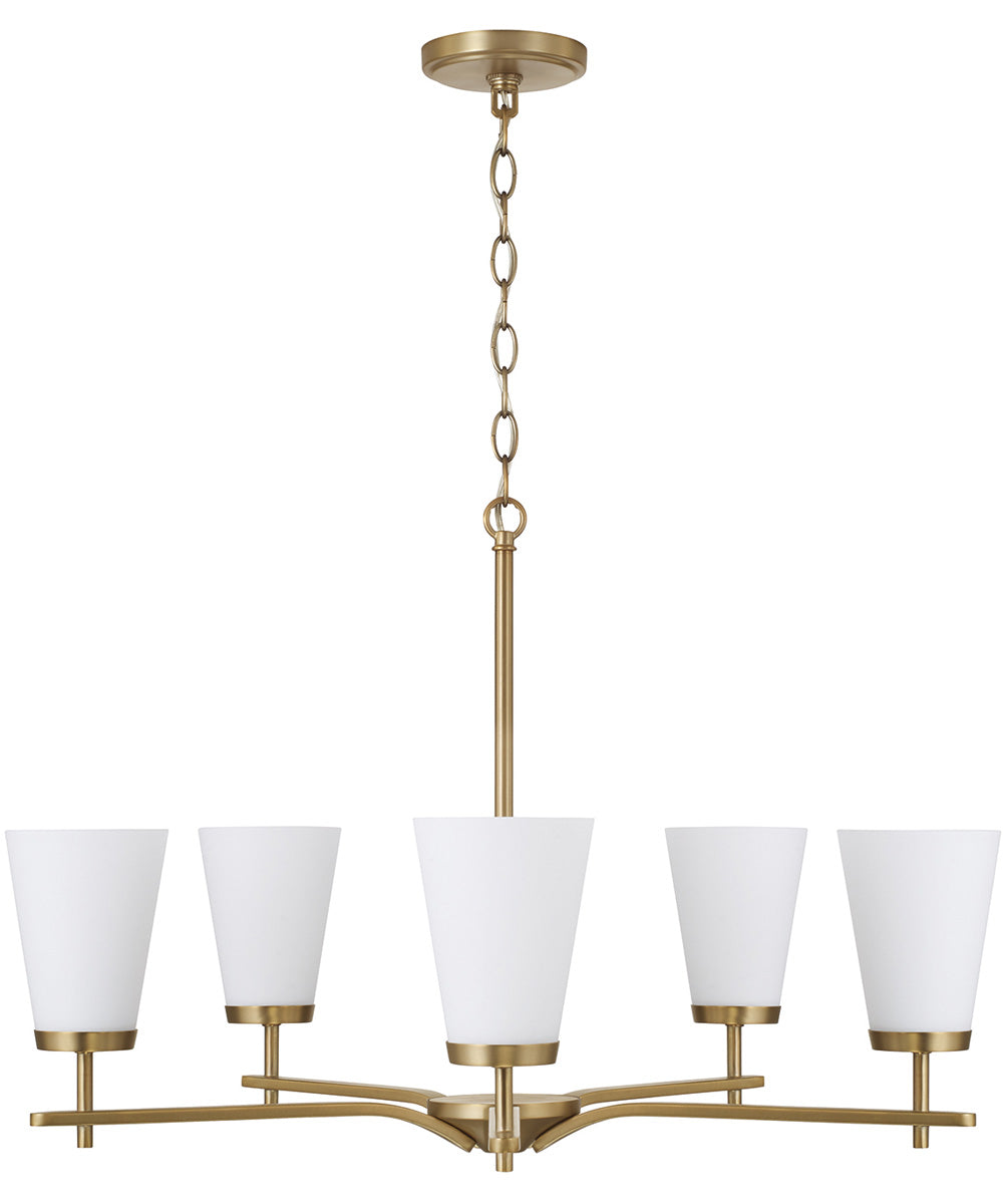 Drake 5-Light Chandelier Aged Brass