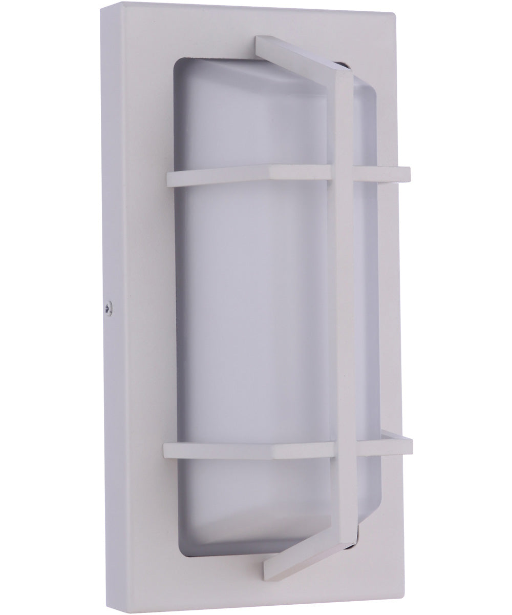 Bulkhead Rectangular 1-Light Outdoor Lighting Textured White